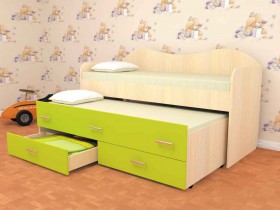 Кровать детская Нимфа двухместная 2.0 Венге/Дуб молочный в Шарыпово - sharypovo.katalogmebeli.com | фото 2
