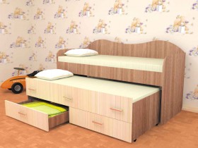 Кровать детская Нимфа двухместная 2.0 Венге/Дуб молочный в Шарыпово - sharypovo.katalogmebeli.com | фото 3