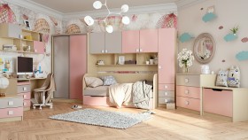 Детская комната Грэйси (Розовый/Серый/корпус Клен) в Шарыпово - sharypovo.katalogmebeli.com | фото 13