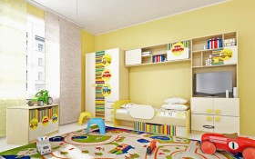 Детская комната Клаксон (Бежевый/корпус Клен) в Шарыпово - sharypovo.katalogmebeli.com | фото 2