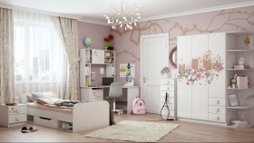 Детская комната Совушки (Белый/корпус Выбеленное дерево) в Шарыпово - sharypovo.katalogmebeli.com | фото 5