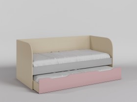Диван-кровать Грэйси (Розовый/Серый/корпус Клен) в Шарыпово - sharypovo.katalogmebeli.com | фото
