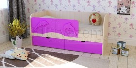 Друзья Кровать детская 2 ящика 1.6 Фиолетовый глянец в Шарыпово - sharypovo.katalogmebeli.com | фото