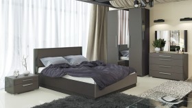 Двуспальная кровать «Наоми» (Фон серый, Джут) в Шарыпово - sharypovo.katalogmebeli.com | фото 5