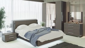 Двуспальная кровать «Наоми» (Фон серый, Джут) в Шарыпово - sharypovo.katalogmebeli.com | фото 6