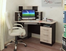 Компьютерный стол Каспер (венге/лоредо) в Шарыпово - sharypovo.katalogmebeli.com | фото