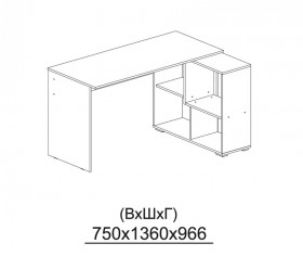 Компьютерный стол угловой СКМУ-4 белый в Шарыпово - sharypovo.katalogmebeli.com | фото 3
