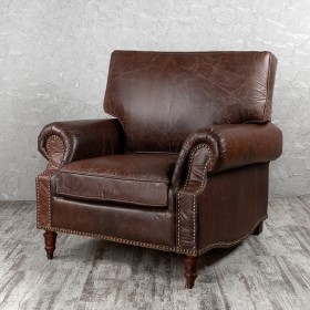 Кресло кожаное Лофт Аристократ (ширина 1100 мм) в Шарыпово - sharypovo.katalogmebeli.com | фото