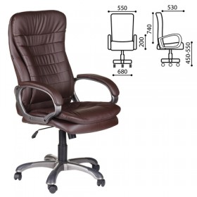 Кресло офисное BRABIX Omega EX-589 (коричневое) в Шарыпово - sharypovo.katalogmebeli.com | фото