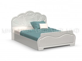 Кровать 1,4м Гармония (Белый/Белый глянец) в Шарыпово - sharypovo.katalogmebeli.com | фото 1