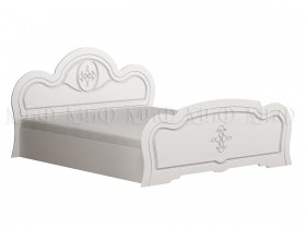 Кровать 1,4м спальня Каролина (Белый/белый глянец) в Шарыпово - sharypovo.katalogmebeli.com | фото 1