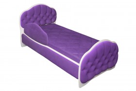 Кровать 160 Гармония 32 Фиолетовый (мягкий бортик) в Шарыпово - sharypovo.katalogmebeli.com | фото