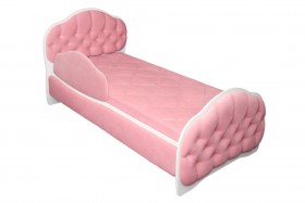 Кровать 170 Гармония 36 Светло-розовый (мягкий бортик) в Шарыпово - sharypovo.katalogmebeli.com | фото