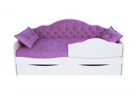 Кровать 170 серии Иллюзия Лайт 1 ящик 32 Фиолетовый (подушки) в Шарыпово - sharypovo.katalogmebeli.com | фото