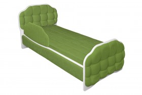 Кровать 190 Атлет Lux 76 Зелёный (мягкий бортик) в Шарыпово - sharypovo.katalogmebeli.com | фото