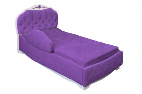 Кровать 190 Гармония Lux 32 Фиолетовый (мягкий бортик) в Шарыпово - sharypovo.katalogmebeli.com | фото