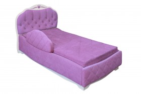Кровать 190 Гармония Lux 67 Светло-фиолетовый (мягкий бортик) в Шарыпово - sharypovo.katalogmebeli.com | фото