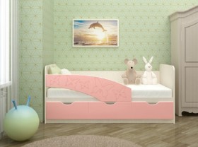 Кровать Бабочки 1,6м (Розовый металлик) в Шарыпово - sharypovo.katalogmebeli.com | фото