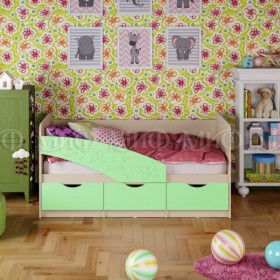 Кровать Бабочки 1,6м (Салат матовый) в Шарыпово - sharypovo.katalogmebeli.com | фото 1