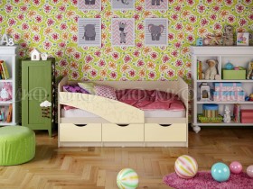 Кровать Бабочки 1,6м (Ваниль матовый) в Шарыпово - sharypovo.katalogmebeli.com | фото 1
