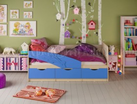 Кровать детская 1,6м Дельфин (Синий матовый) в Шарыпово - sharypovo.katalogmebeli.com | фото 1