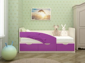 Кровать детская 1,6м Дельфин (Розовый металлик) в Шарыпово - sharypovo.katalogmebeli.com | фото 8