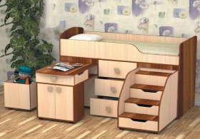 Кровать детская Фея 1.6 Венге/Дуб молочный в Шарыпово - sharypovo.katalogmebeli.com | фото 5