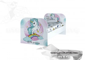 Кровать детская КР-08 Тойс (белый/белый,фотопечать Little Pony) в Шарыпово - sharypovo.katalogmebeli.com | фото