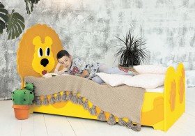 Кровать детская Лева 1.6 Желтый/Оранжевый в Шарыпово - sharypovo.katalogmebeli.com | фото 1
