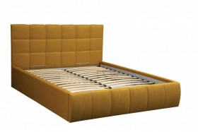 Кровать "Диана" ш. 1600 (Н=1010мм) (жаккард горчица) в Шарыпово - sharypovo.katalogmebeli.com | фото