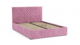 Кровать Гамма ш. 1400 (с основанием для хранения) (велюр тенерифе розовый) в Шарыпово - sharypovo.katalogmebeli.com | фото 2