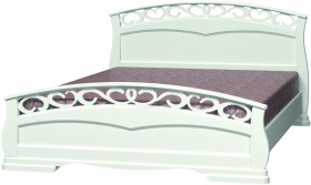 Кровать Грация-1 из массива сосны 1600*2000 Белый античный в Шарыпово - sharypovo.katalogmebeli.com | фото 5