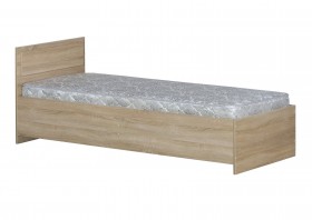 Кровать одинарная 800-2 без матраса (прямые спинки) Дуб Сонома в Шарыпово - sharypovo.katalogmebeli.com | фото
