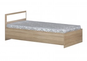 Кровать одинарная 900-2 без матраса (прямые спинки) Дуб Сонома в Шарыпово - sharypovo.katalogmebeli.com | фото 1