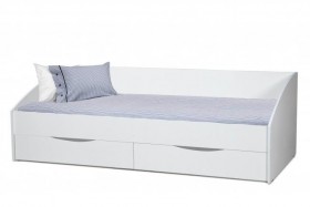 Кровать одинарная "Фея - 3" (симметричная) New/(белый / белый / ДВПО: белый) в Шарыпово - sharypovo.katalogmebeli.com | фото