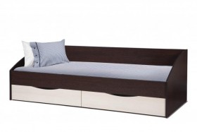 Кровать одинарная "Фея - 3" (симметричная) New (венге / вудлайн кремовый / ДВПО: белый) в Шарыпово - sharypovo.katalogmebeli.com | фото