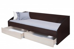 Кровать одинарная "Фея - 3" (симметричная) New (венге / вудлайн кремовый / ДВПО: белый) в Шарыпово - sharypovo.katalogmebeli.com | фото 3
