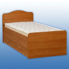 Кровать одинарная 800-2 без матраса (прямые спинки) Дуб Сонома в Шарыпово - sharypovo.katalogmebeli.com | фото 2