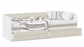 Кровать «Сканди» с 2 ящиками Дуб Гарден/Белый/Глиняный серый в Шарыпово - sharypovo.katalogmebeli.com | фото 2
