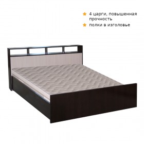 Кровать ТРОЯ 1200 Венге-Дуб бел. в Шарыпово - sharypovo.katalogmebeli.com | фото