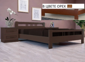 Кровать Вероника-3 из массива сосны 900*2000 Орех в Шарыпово - sharypovo.katalogmebeli.com | фото 6