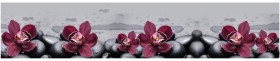Кухонный фартук КМ 14 Орхидея Цветы Камни в Шарыпово - sharypovo.katalogmebeli.com | фото