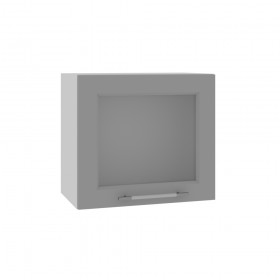 Квадро ВПГС 500 шкаф верхний горизонтальный со стеклом высокий (Лунный свет/корпус Серый) в Шарыпово - sharypovo.katalogmebeli.com | фото