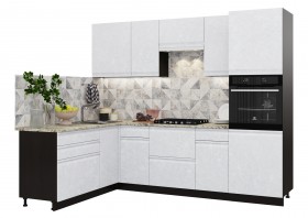 Модульная кухня Бруклин 2.8 м (Бетон белый/Венге) в Шарыпово - sharypovo.katalogmebeli.com | фото 12