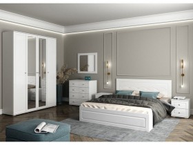 Модульная спальня Барселона (Белый/Белый глянец) в Шарыпово - sharypovo.katalogmebeli.com | фото