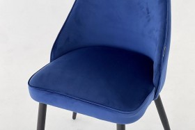 Набор стульев Милан 2 шт (синий велюр/белый) в Шарыпово - sharypovo.katalogmebeli.com | фото 5