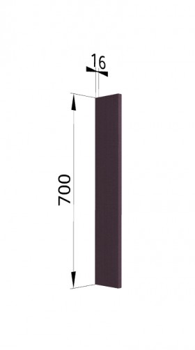 Панель торцевая (для шкафа торцевого верхнего) ПТ 400 Тито, Гарда (Пурпур) в Шарыпово - sharypovo.katalogmebeli.com | фото