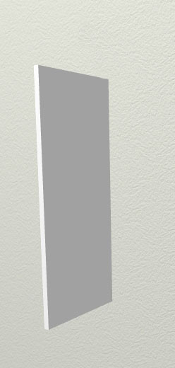 Панель торцевая П Капля (для шкафа верхнего) Белый в Шарыпово - sharypovo.katalogmebeli.com | фото