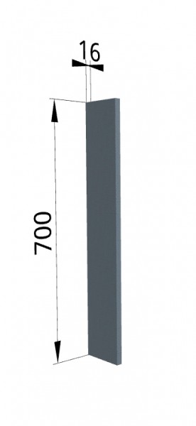 Панель торцевая ПТ 400 Квадро (для шкафа торцевого верхнего) Лунный свет в Шарыпово - sharypovo.katalogmebeli.com | фото