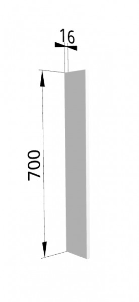 Панель торцевая ПТ 400 Ройс (для шкафа торцевого верхнего) Белый софт в Шарыпово - sharypovo.katalogmebeli.com | фото